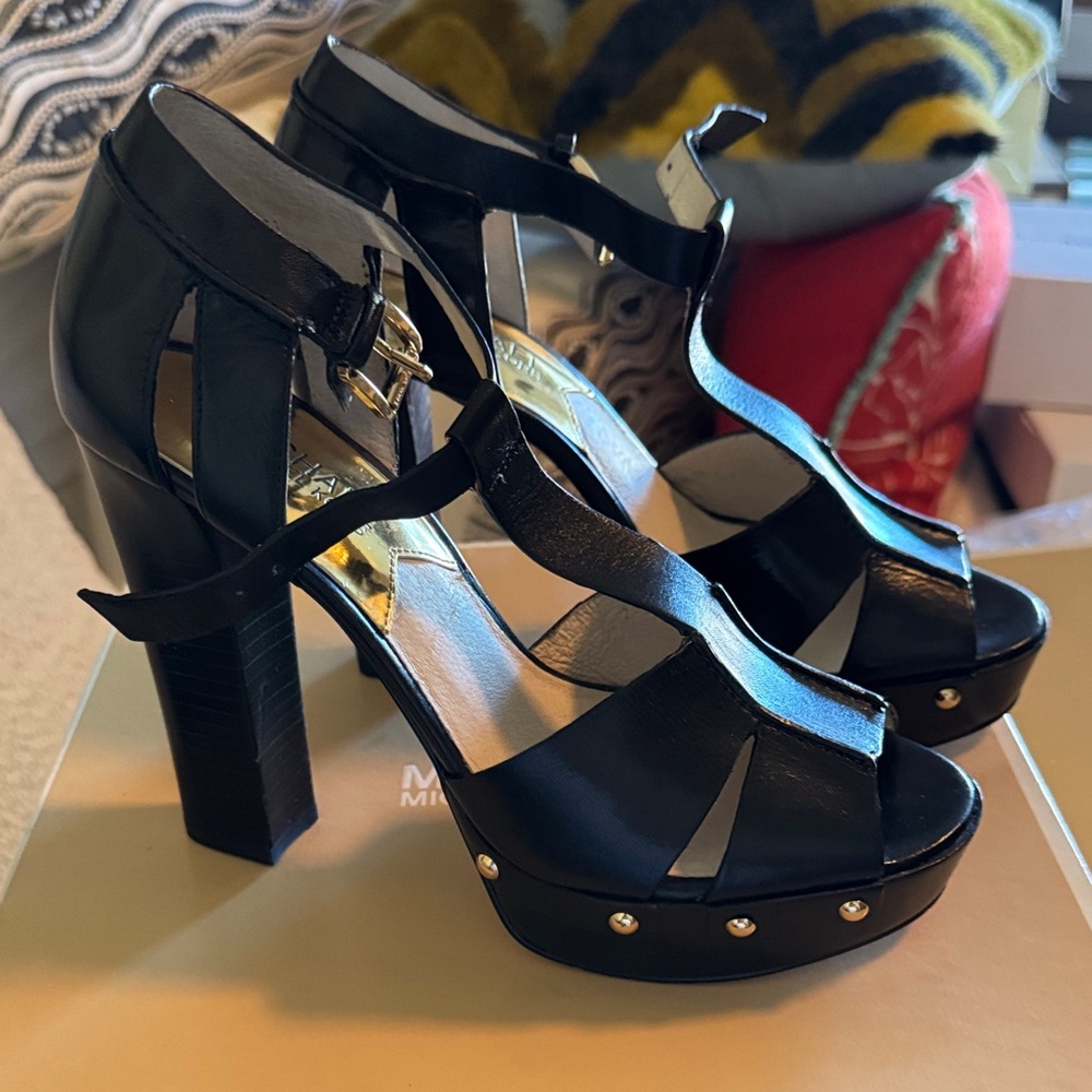 Michael Kors Black Platform Heels